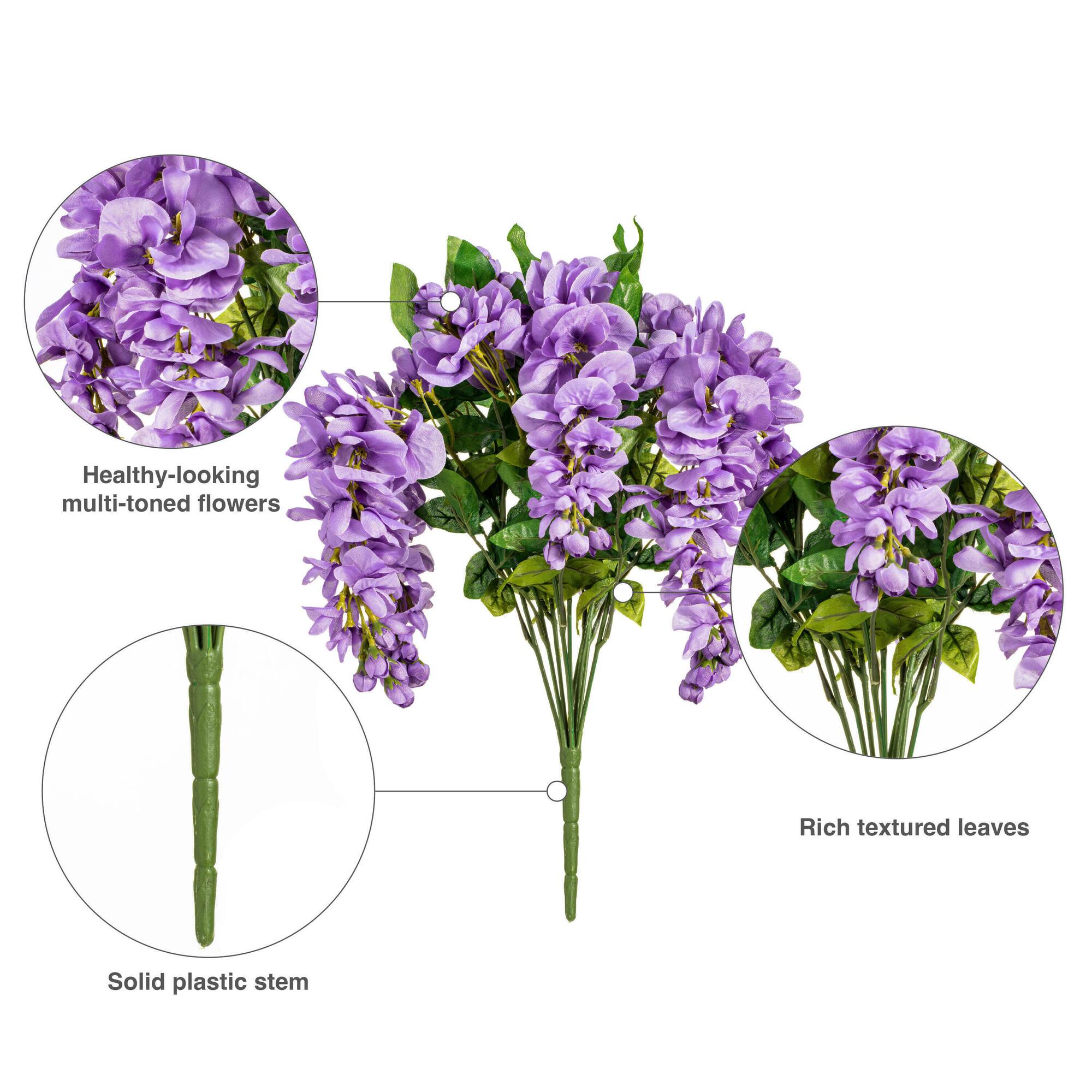 Artificial Lavender Wisteria Bush